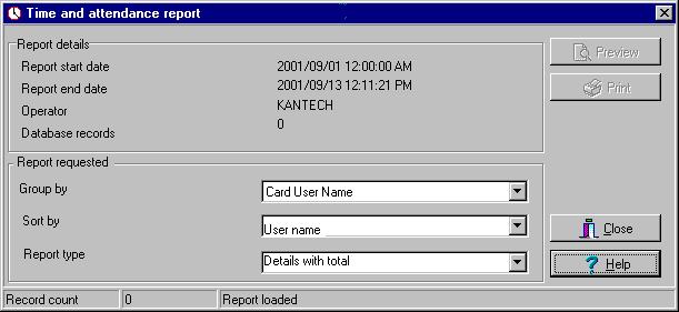Report filename Displays the whole path where the report was saved as well as its name. Report title Displays the title of the report. Start date Reports are created for a selected time frame.