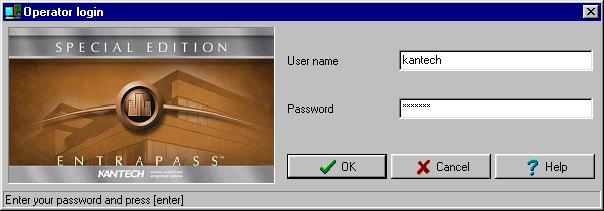 3 Enter you Operator User name and Password. The password is case sensitive. NOTE: If you cannot log on properly, check if the Caps Lock key is activated.