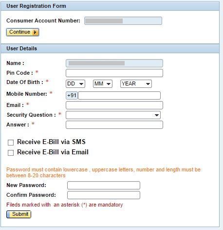 By Logging-In to user Account (For Registered users only) To Log-In to the user account, consumer shall register themselves.