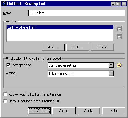 To make a routing list the active routing list 1. Right-click the routing list that you want to make the active routing list. 2. Choose Actions > Set as Default and Active.