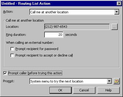 3. Click Add to add a routing list step. The Routing List Action dialog box opens. 4. In the Action field, choose one of the following actions.