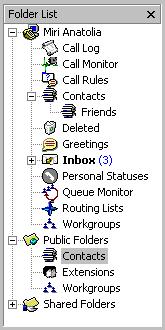 Using the Folder List Use the Folder List to view folders. If the Folder List is not visible, choose View > Folder List.