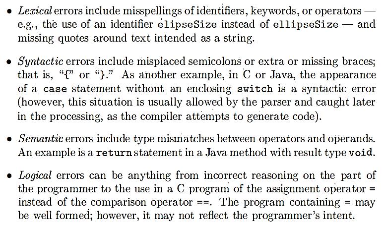 Common programming errors can
