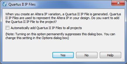 If it does, press Yes to add the newly generated files to