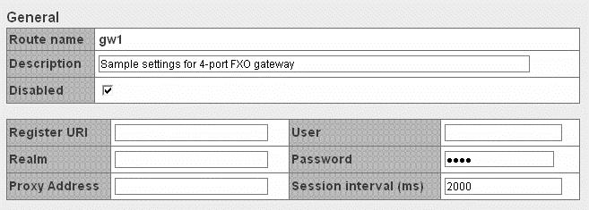 7.1.2. Setting ARS for PSTN Gateway OnDO PBX Admintool > ARS > Edit General Changing these settings is not required here unless you use authorization for connecting to PSTN Gateway.