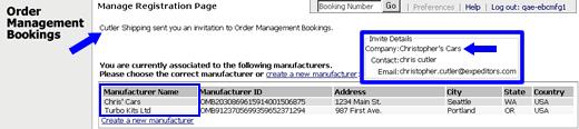 New Manufacturer Log In Process Customers and shippers can use OMB to invite manufacturers to make bookings through OMB.