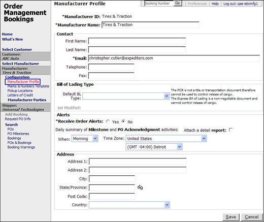 Configuring Your Manufacturer Profile If you're logged in as a Manufacturer, you have the ability to configure your Manufacturer Profile.