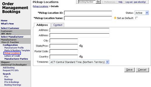 Adding Pickup Locations You have the ability to add pickup locations. The pickup locations you enter here will be available when on the "Pickup/Delivery" tab for a booking.