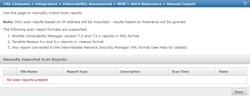7 Integration with McAfee Vulnerability Manager Relevance analysis of attacks Field IP Address/NetBIOS Name MAC address Domain name Description IP address of the scanned host / LDAP attribute
