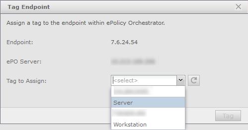Integration with McAfee epo Network Security Platform dashboard in McAfee epo 1 2 Select the alert whose attacker or target IP address you want to tag in epo.