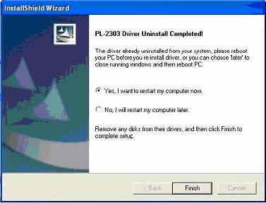 The InstallShield Wizard will appear and will let you choose if you want to reinstall the driver, uninstall the driver or exit the wizard.