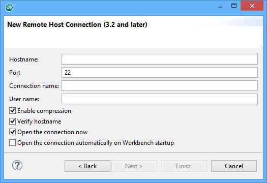 For Hostname, enter the name or IP address of the remote machine to which you wish to connect.