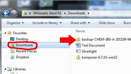 To find the Downloads folder, click on Computer under the Start icon.