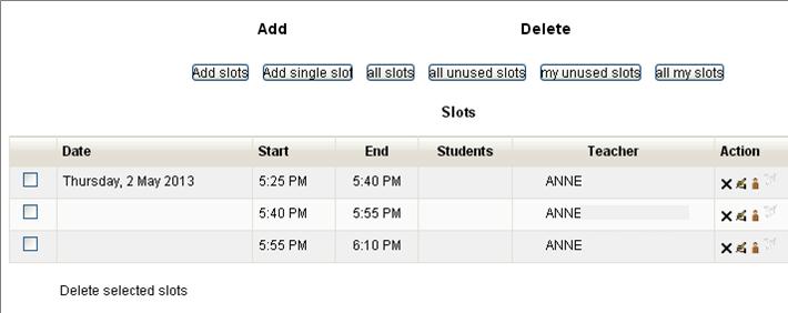 Utilizing the Scheduler When you click on your scheduler, it will appear to the instructor as shown below. 1.