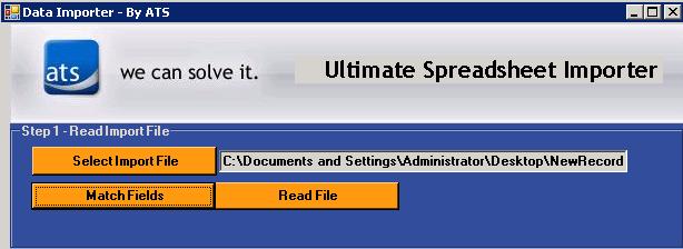 Read File Once your matching is setup