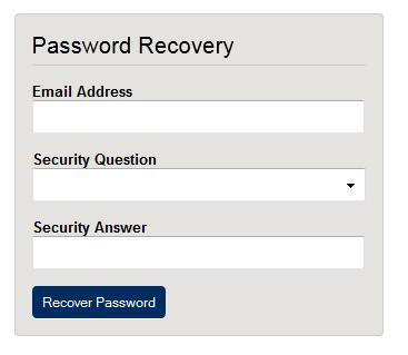 Password Recovery If you have forgotten your password you must use the Password Recovery Form (http://www.uri.