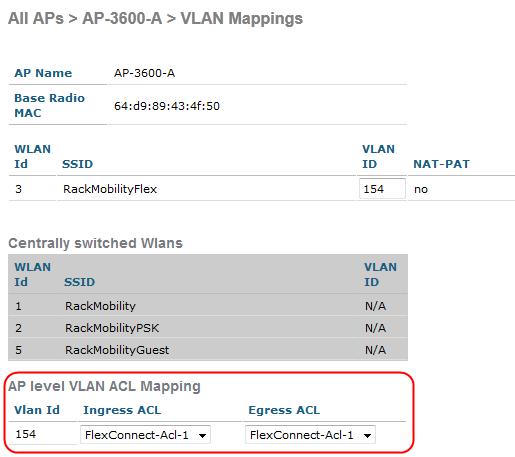 applied per AP using VLAN Mappings configuration 2 1