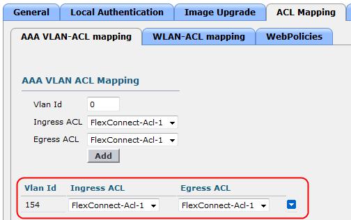 FlexConnect Groups per VLAN in the ACL Mapping tab.