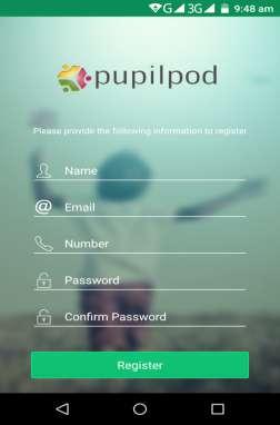Image 5: Register to Pupilpod Mobile App Image