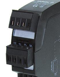 external contactor / start push button Terminals 3 15: safety output 1 Terminals 4