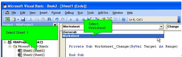 Implementing DDE 2. Select Sheet1 and Worksheet as shown in the figure below. Read\Write Using Read\Write enables you to simultaneously view a running operand value in Excel and update it.