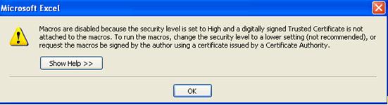 Note that if you upgrade Microsoft Office, macro security may be automatically reset