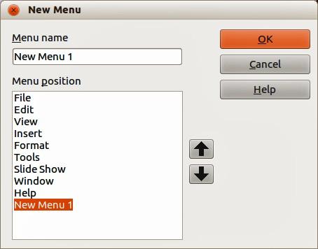 5) To customize the selected menu, click on the Menu or Modify buttons. You can also add commands to a menu by clicking on the Add button. These actions are described in the following sections.