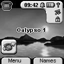 6329 Calypso 120 UG 4/10/04 4:25 pm Page 13 Getting to know your phone 13 Handset display icons Current time, page 52 Alarm set, page 51 Battery status Handset idle The phone is not in use Range
