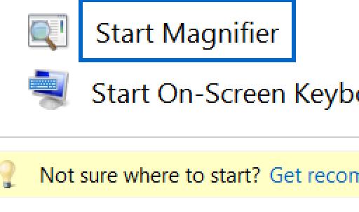 Magnifier - Full-Screen Mode Full Screen mode magnifies