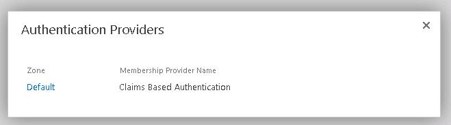 Highlight the web application you want to configure and click the Authentication Providers button. 3.