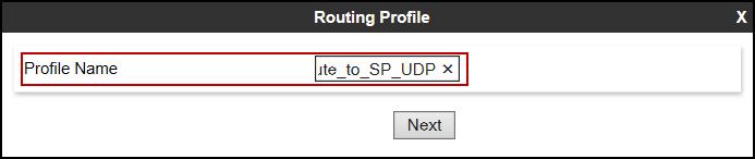 7.8.2. Routing Profile Service Provider Back at the Routing tab, select Add (not shown) to repeat the process in order to create the outbound route.