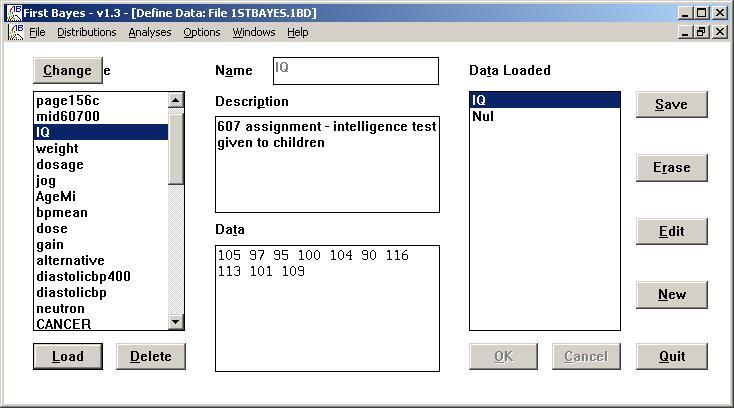 Figure 8: Entering new data or calling up previously