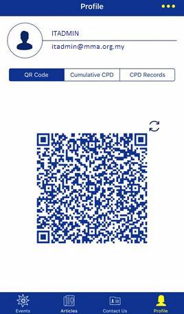(this QR code will be used by the event provider to mark