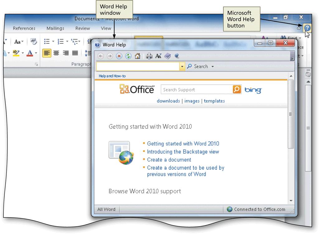 Opening the Help Window in an Office Program Click the Office program s Help button near the corner of the