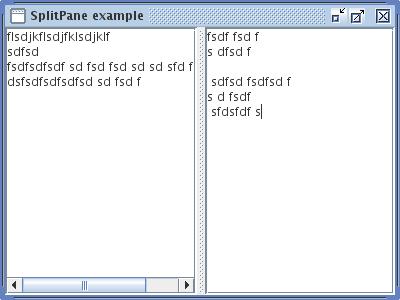 JSplitPane displays 2 components horizontally