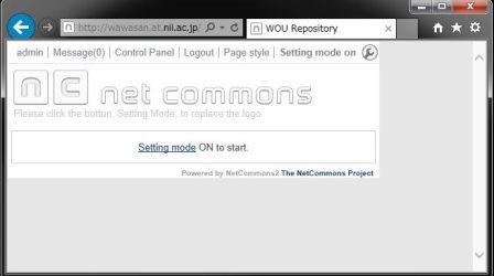 Install WEKO module Login to the NC2 and click Control Panel in the header menu.