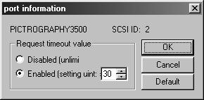 Click the [Setting] button here to display the [port information] dialog box.