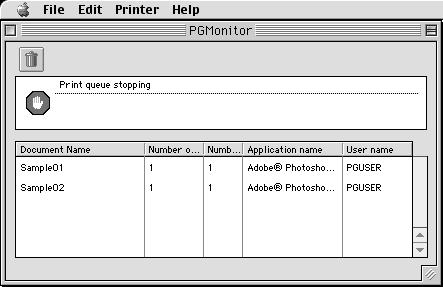 4. USING THE PRINTER DRIVER Application name: User name: Indicates the name of the application for the print file. Indicates the name of the user printing the file. 4.