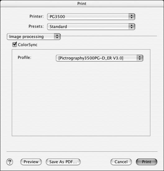 4. USING THE PRINTER DRIVER OFF: Disables printer color matching. With this option selected, gray reproduction is determined by settings for [Gray balance]. 4.3.