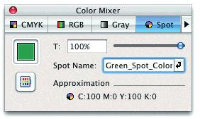 COLOR MIXER Color Mixer in Excentro has usual fields and controls to define colors in CMYK, RGB and Grayscale colorspaces: CMYK panel of Color Mixer allows you to set C
