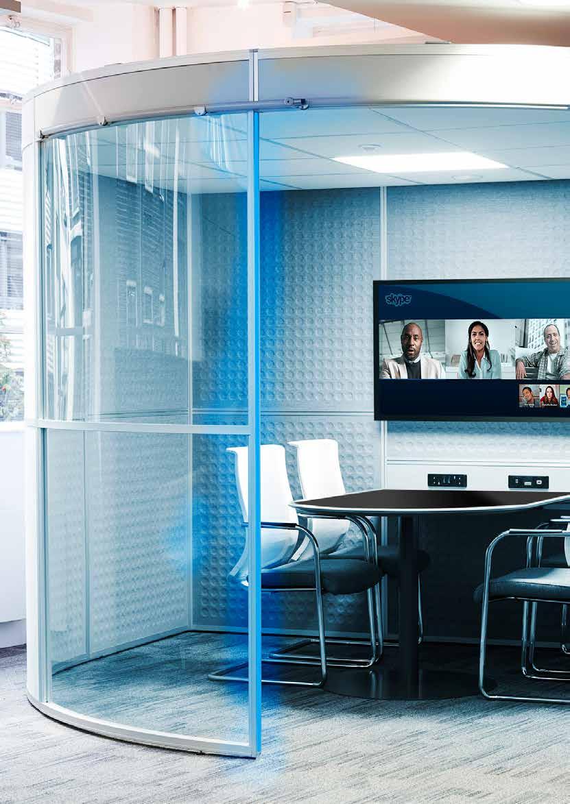 Video conference within the Skype pod, and at the swipe of a hand on your touch device, throw and share your documents and media files in real-time with your colleagues where ever