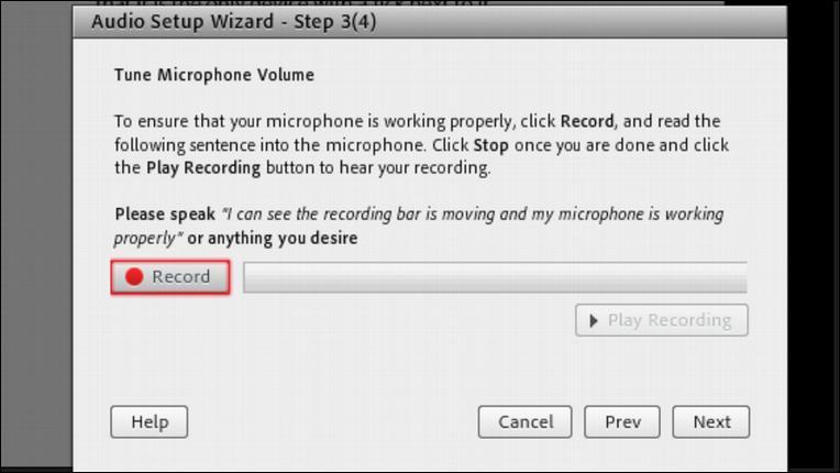 Then it gives you an opportunity to record and playback