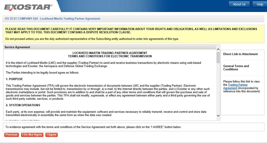 62. Review the Lockheed Martin Trading Partner Agreement.