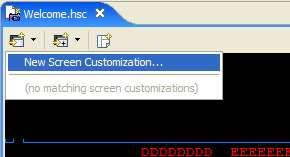 Click the New Screen Customization button