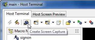 In the Capture a Screen panel, name this screen capture OperatorInstructions, and click Finish.