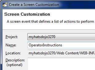 On the Select Screen Recognition Criteria panel, with your cursor draw a box around OPERATOR