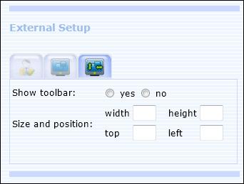 Figure 13: External Setup > Screen Pop Window Properties 7. Save your settings to launch your external CRM from the Agent Console.