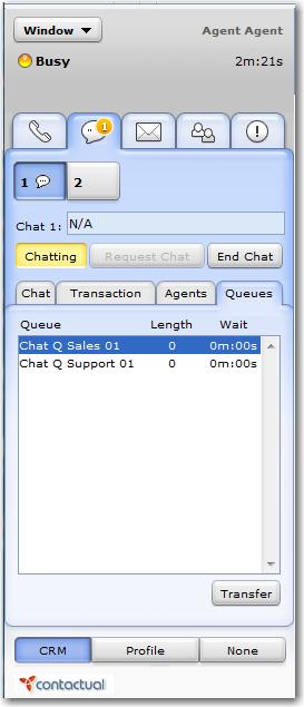 Note: The chat screen notifies both the parties on chat when one is typing.