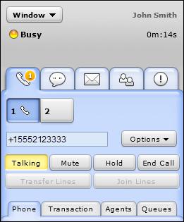 Figure 23: No Recording Controls Playing Agent Recorded Messages The Agent Console allows you to record up to ten messages and play them during an inbound or outbound call.