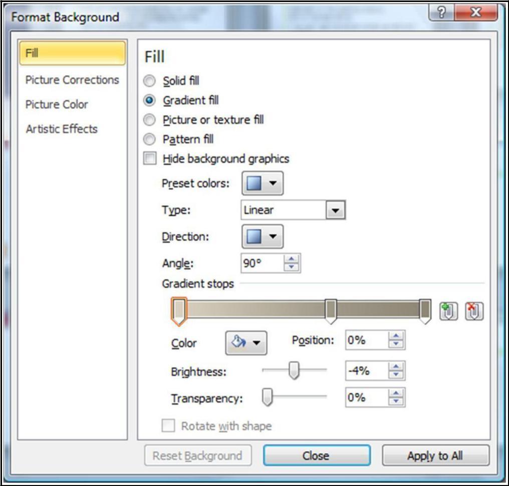 Customize slides design 1. Change your view to Slide Sorter View, click on the first slide and then hold down the Ctrl button down as you click on the last slide to select just those two slides. 2.